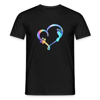 Mantrailer Hundesport Fährtenhund - Männer T-Shirt - Schwarz - Vorne - AI Model Male 178 light (178cm)