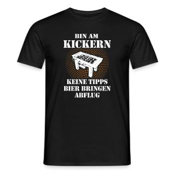 Bin am Kickern Tischfussball Tischkicker Wuzzler - Männer T-Shirt - Schwarz - Vorne - AI Model Male 178 light (178cm)