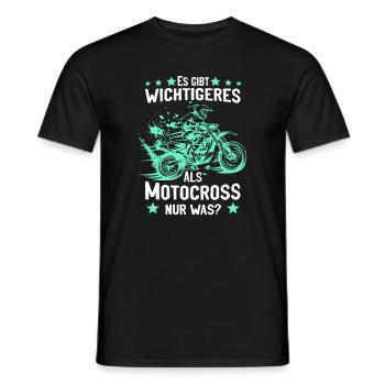 Cross motorrad Motocross Kind Kindercross Jungen - Männer T-Shirt - Schwarz - Vorne - AI Model Male 178 light (178cm)