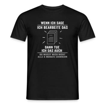 Beamter auf Lebenszeit Verbeamtung Beamten - Männer T-Shirt - Schwarz - Vorne - AI Model Male 178 light (178cm)