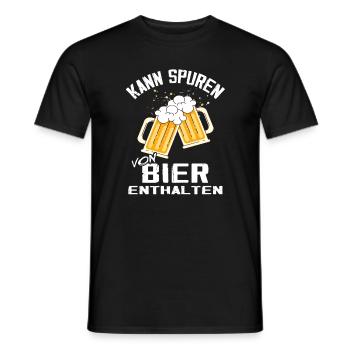 Kann Spuren von Bier enthalten Biertrinker - Männer T-Shirt - Schwarz - Vorne - AI Model Male 178 light (178cm)