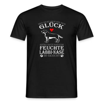 Labrador Hund Hundeliebhaber Hundepapa Gassi gehen - Männer T-Shirt - Schwarz - Vorne - AI Model Male 178 light (178cm)
