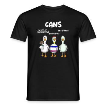 Gans Gänse Gänsehalter Gänsezüchter - Männer T-Shirt - Schwarz - Vorne - AI Model Male 178 light (178cm)