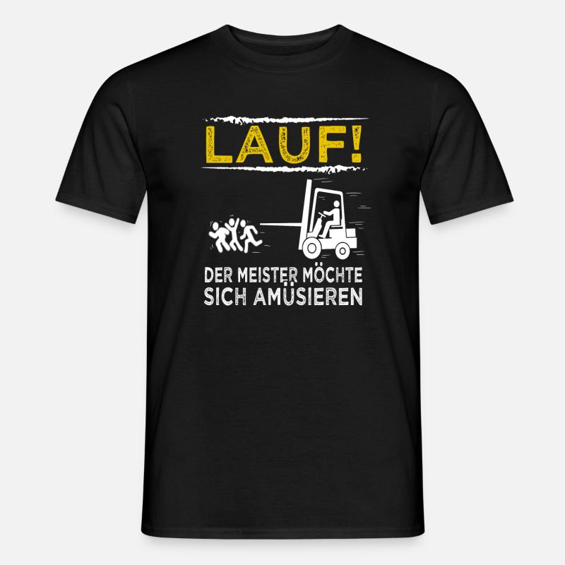 Staplerfahrer Lagerist Gabelstaplerfahrer - Männer T-Shirt - Schwarz