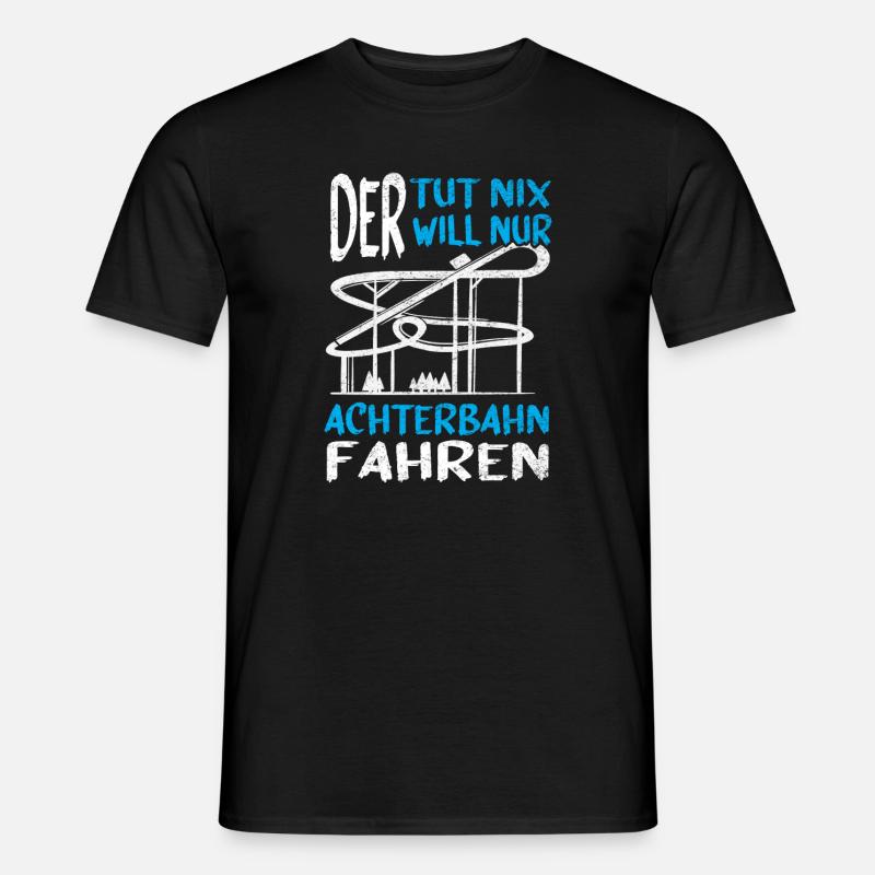 Achterbahn Freizeitpark Rollercoaster - Männer T-Shirt - Schwarz