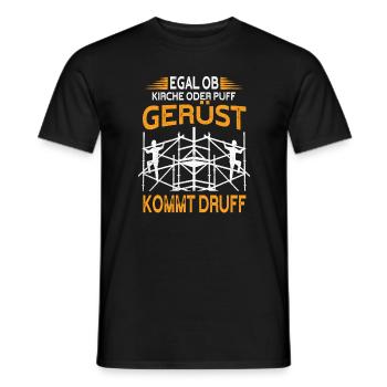 Gerüstbauer Sprüche Baustelle Gerüstbau - Männer T-Shirt - Schwarz - Vorne - AI Model Male 178 light (178cm)