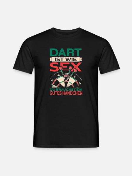 Dart Geschenke lustig darts spruch dartboard 180 - Männer T-Shirt - Schwarz