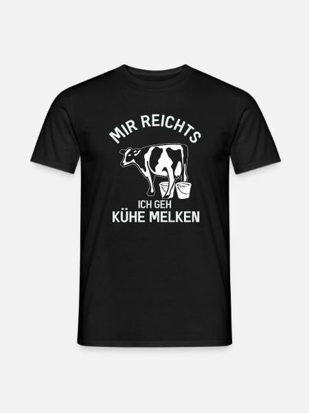 Kühe melken Bäuerin Kuh Milchbauern Landwirtin - Männer T-Shirt - Schwarz