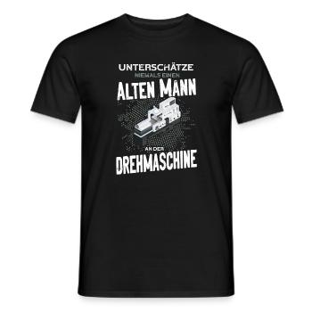Zerspaner Zerspanungsmechaniker CNC - Männer T-Shirt - Schwarz - Vorne - AI Model Male 178 light (178cm)