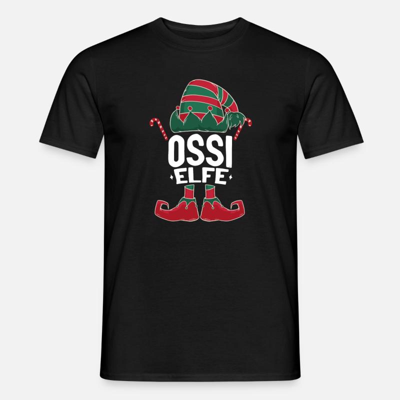 Ossi Elfe Spruch Ostdeutscher - Männer T-Shirt - Schwarz