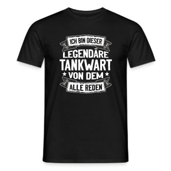 Tankwart Tankstelle Zapfsäule - Männer T-Shirt - Schwarz - Vorne - AI Model Male 178 light (178cm)