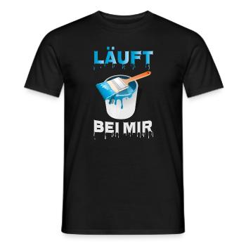 Malermeister Läuft bei mir Maler lustig - Männer T-Shirt - Schwarz - Vorne - AI Model Male 178 light (178cm)