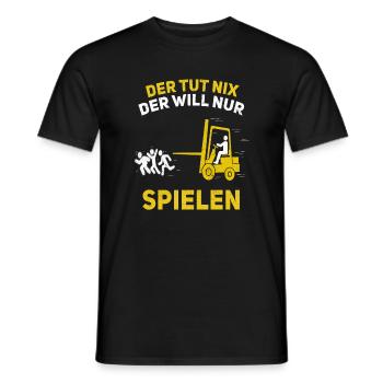 Staplerfahrer Lagerist Gabelstaplerfahrer - Männer T-Shirt - Schwarz - Vorne - AI Model Male 178 light (178cm)