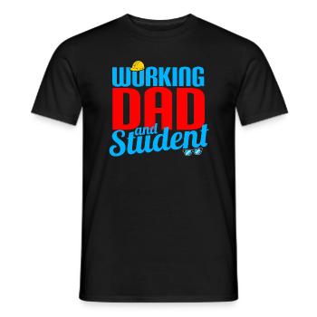 Working Dad And Student - Men's T-Shirt - black - Front - AI Model Male 178 light (178cm)