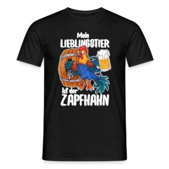 Mein Lieblingstier ist der Zapfhahn, Bier Trinken - Männer T-Shirt - Schwarz - Vorne - AI Model Male 178 light (178cm)