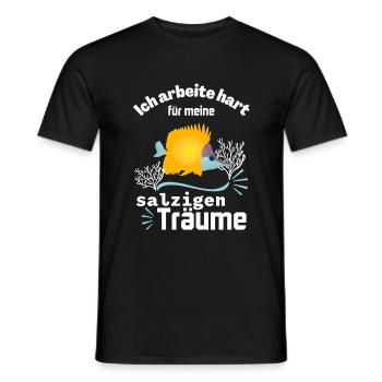 Ich arbeite hart für meine salzigen Träume - Männer T-Shirt - Schwarz - Vorne - AI Model Male 178 light (178cm)