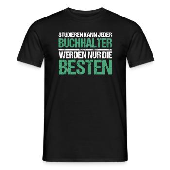 Tout le monde peut étudier - Édition Comptable - T-shirt homme - noir - Devant - AI Model Male 178 light (178cm)