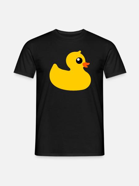 Quietscheentchen - Männer T-Shirt - Schwarz