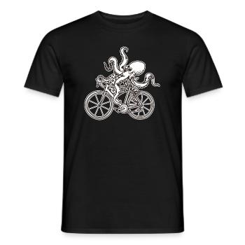 Cute Octo Cycling - Männer T-Shirt - Schwarz - Vorne - AI Model Male 178 light (178cm)