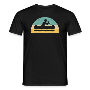 Canot coloré - T-shirt homme - noir - Devant - AI Model Male 178 light (178cm)