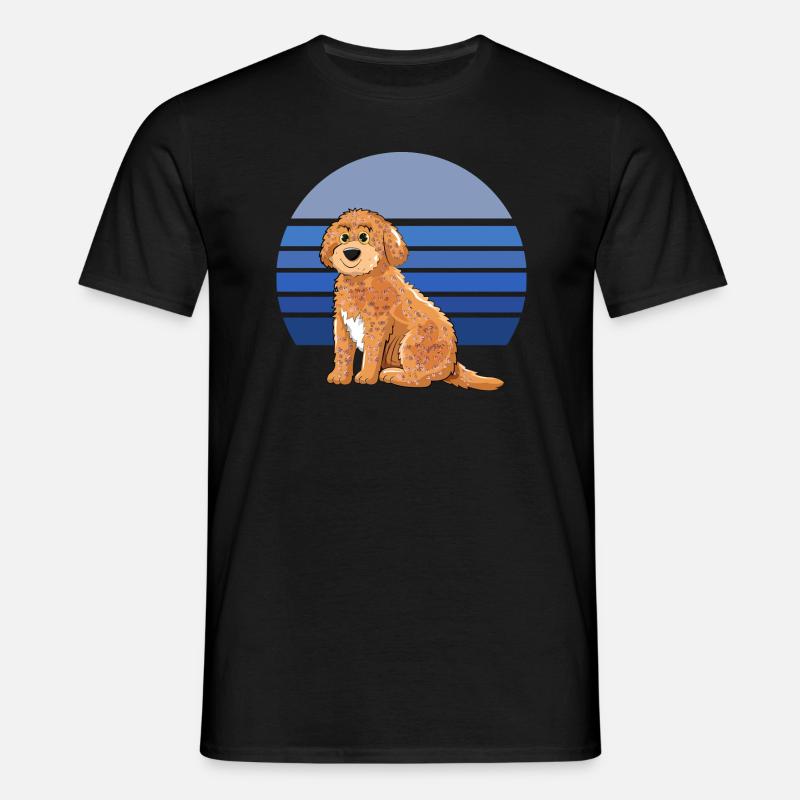 Cockapoo Retro Blue - Men's T-Shirt - black