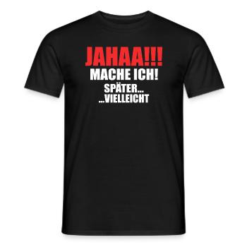 Zeitloses Aufschieben - Männer T-Shirt - Schwarz - Vorne - AI Model Male 178 light (178cm)