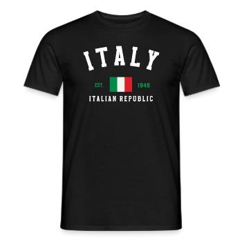 Italien gegründet 1946 - Männer T-Shirt - Schwarz - Vorne - AI Model Male 178 light (178cm)