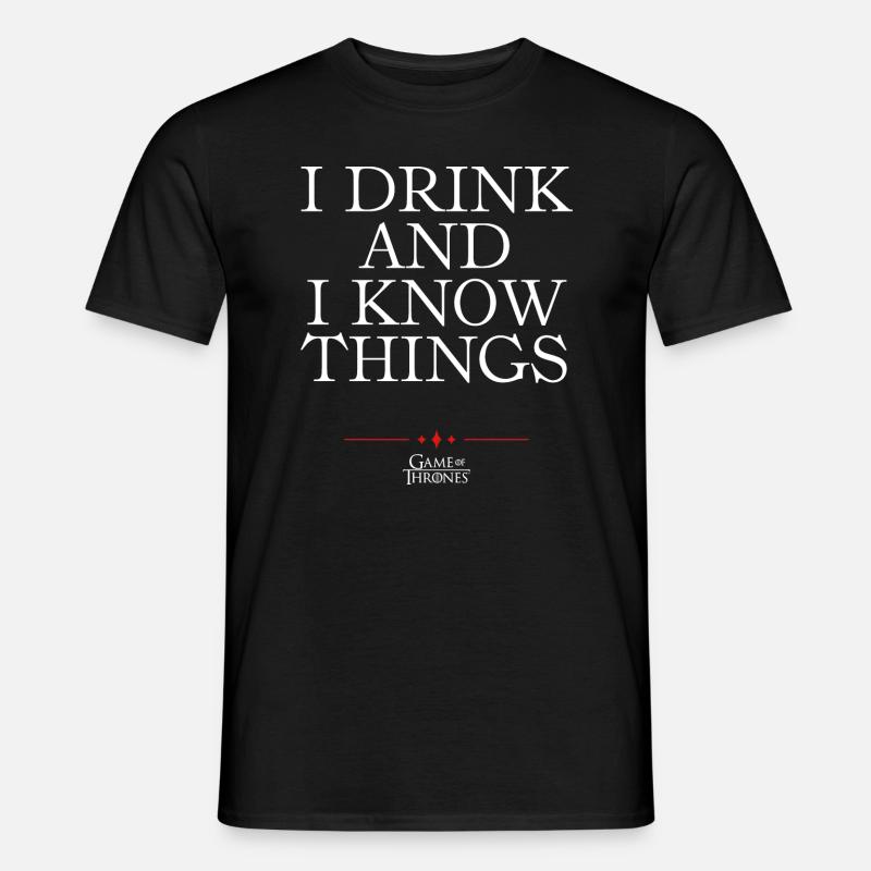Game Of Thrones Tyrion I Drink And I Know Things - Mænd T-shirt - sort