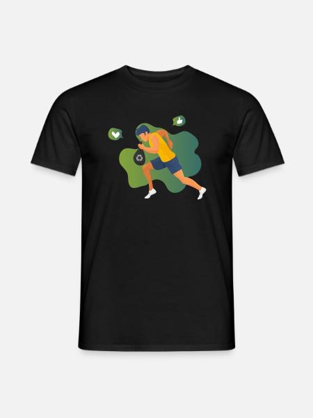 Plogging activity - Men's T-Shirt - black