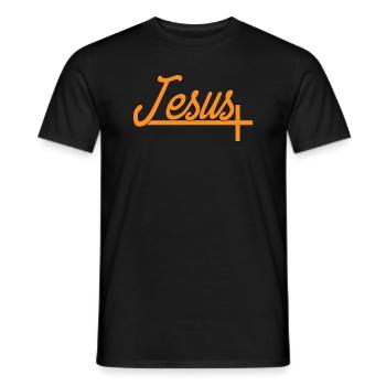 Jesus Crucifix - Men's T-Shirt - black - Front - AI Model Male 178 light (178cm)