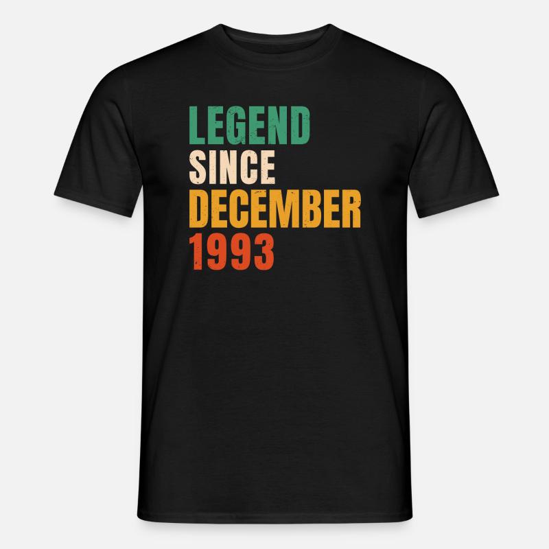 Legend Since December 1993 Geschenkidee Geburtstag - Männer T-Shirt - Schwarz