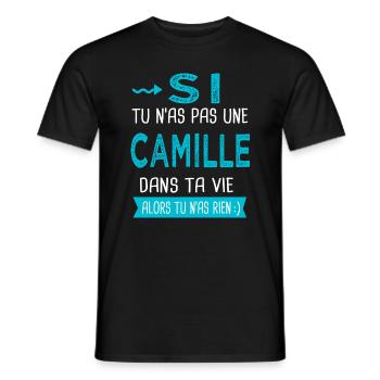 Camille Si tu n as pas une camille - T-shirt homme - noir - Devant - AI Model Male 178 light (178cm)