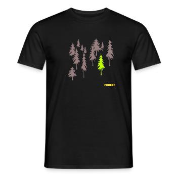 Forest - forest - Men's T-Shirt - black - Front - AI Model Male 178 light (178cm)