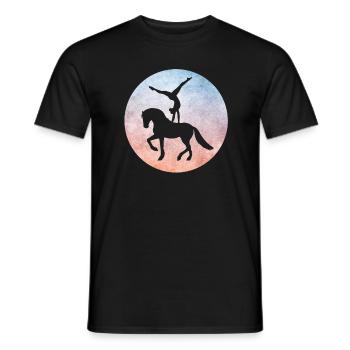 Vaulting Equestrian Vaulting Shirts - Men's T-Shirt - black - Front - AI Model Male 178 light (178cm)