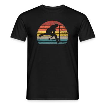 Scooter rétro - T-shirt homme - noir - Devant - AI Model Male 178 light (178cm)