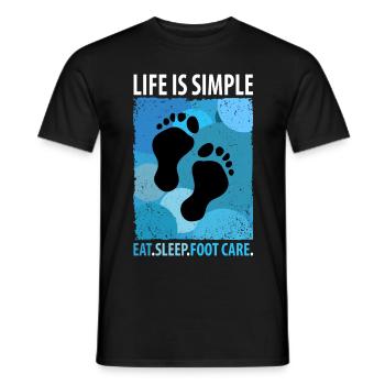 Soins des pieds Pédicure Podiatre Salon de manucure Cadeau - T-shirt homme - noir - Devant - AI Model Male 178 light (178cm)