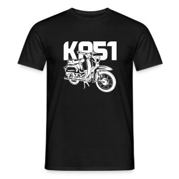 KR51 Schwalbe Vintage Retro Moped - Männer T-Shirt - Schwarz - Vorne - AI Model Male 178 light (178cm)