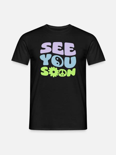 A bientôt - T-shirt homme - noir