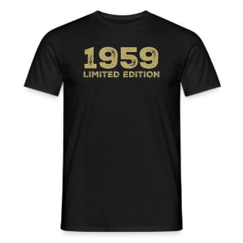 Birthday Gift Born In 1959 Vintage 1959 - Men's T-Shirt - black - Front - AI Model Male 178 light (178cm)