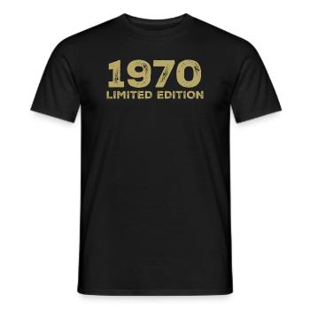 Cadeau D'anniversaire Nées En 1970 Vintage 1970 - T-shirt homme - noir - Devant - AI Model Male 178 light (178cm)