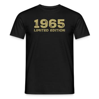 Cadeau D'anniversaire Nées En 1965 Vintage 1965 - T-shirt homme - noir - Devant - AI Model Male 178 light (178cm)