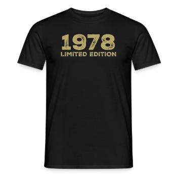Cadeau D'anniversaire Nées En 1978 Vintage 1978 - T-shirt homme - noir - Devant - AI Model Male 178 light (178cm)