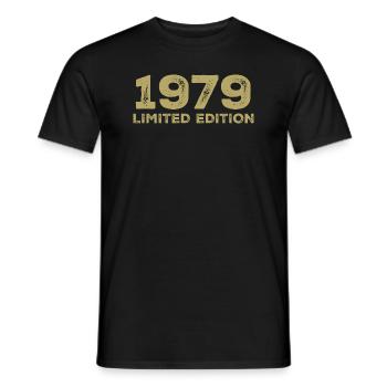 Birthday Gift Born In 1979 Vintage 1979 - Men's T-Shirt - black - Front - AI Model Male 178 light (178cm)