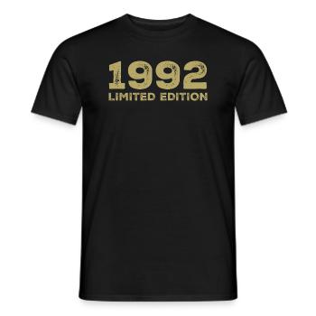 Geburtstagsgeschenk Jahrgang 1992 Jahrgang 1992 - Männer T-Shirt - Schwarz - Vorne - AI Model Male 178 light (178cm)