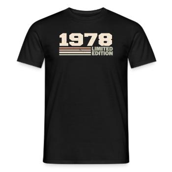 1978 Anniversary Gift 1978 Limited Edition 1978 - Men's T-Shirt - black - Front - AI Model Male 178 light (178cm)