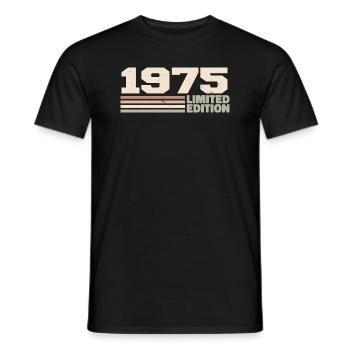 1975 Cadeau Anniversaire 1975 édition limitée 1975 - T-shirt homme - noir - Devant - AI Model Male 178 light (178cm)