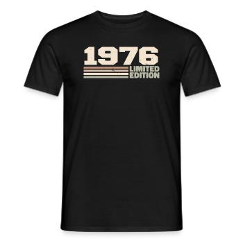 1976 Cadeau Anniversaire 1976 édition limitée 1976 - T-shirt homme - noir - Devant - AI Model Male 178 light (178cm)
