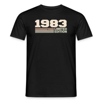 1983 Cadeau Anniversaire 1983 édition limitée 1983 - T-shirt homme - noir - Devant - AI Model Male 178 light (178cm)