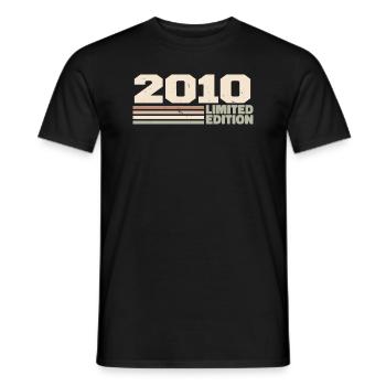 2010 Cadeau Anniversaire 2010 édition limitée 2010 - T-shirt homme - noir - Devant - AI Model Male 178 light (178cm)