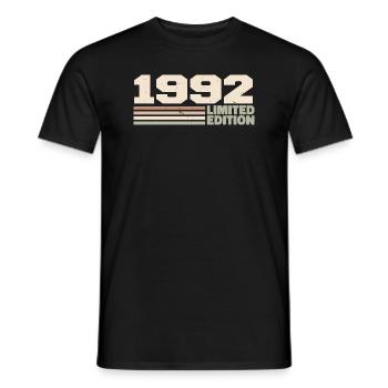 1992 Geburtstagsgeschenk 1992 limitierte Auflage 1992 - Männer T-Shirt - Schwarz - Vorne - AI Model Male 178 light (178cm)
